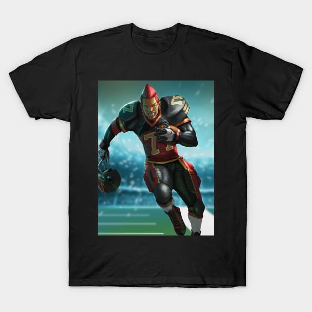 Ace Running Back T-Shirt by Beckley Art